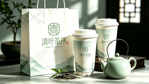 清叶茶序奶茶品牌全案设计